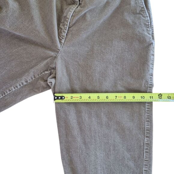 LL Bean Curvy Fit Corduroy Pants 10 TALL Flat Front Stretchy Back Soft Tan 10T - Picture 8 of 15